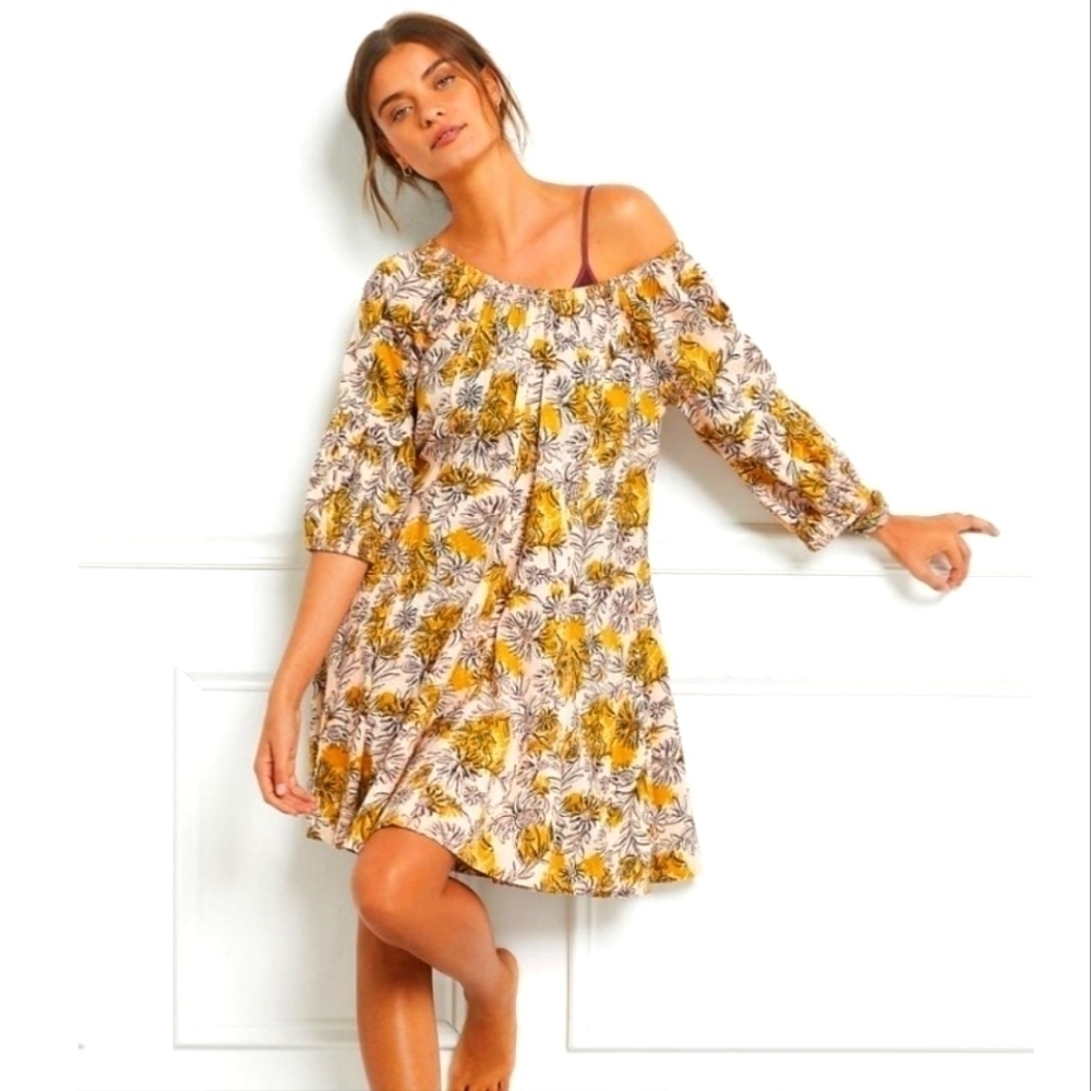 Anthropologie Daily Practice Mollie Tunic Mini Floral Dress XS